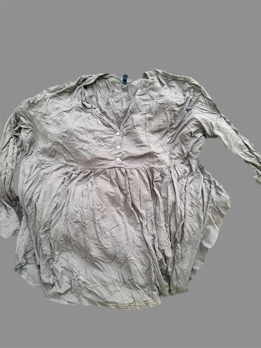Soft Washed Taupe Long-Sleeve Men's Shirt